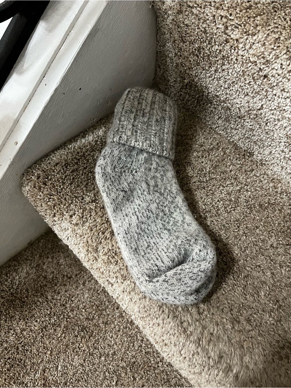 Eddie Bauer Heather Gray Wool Blend Crew Socks